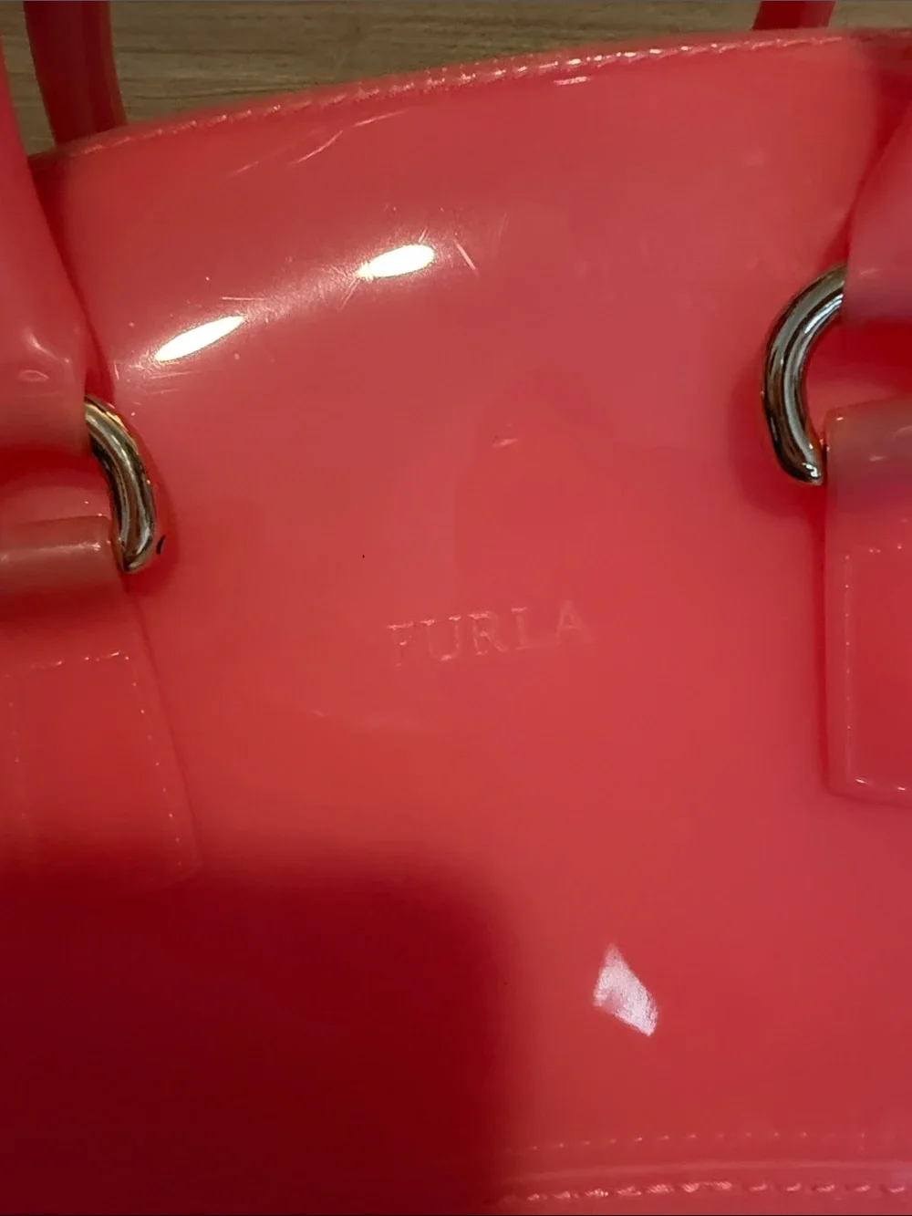 Furla Jelly Special Edition Candy Bag Satchel with Furla Lock & Dust Bag